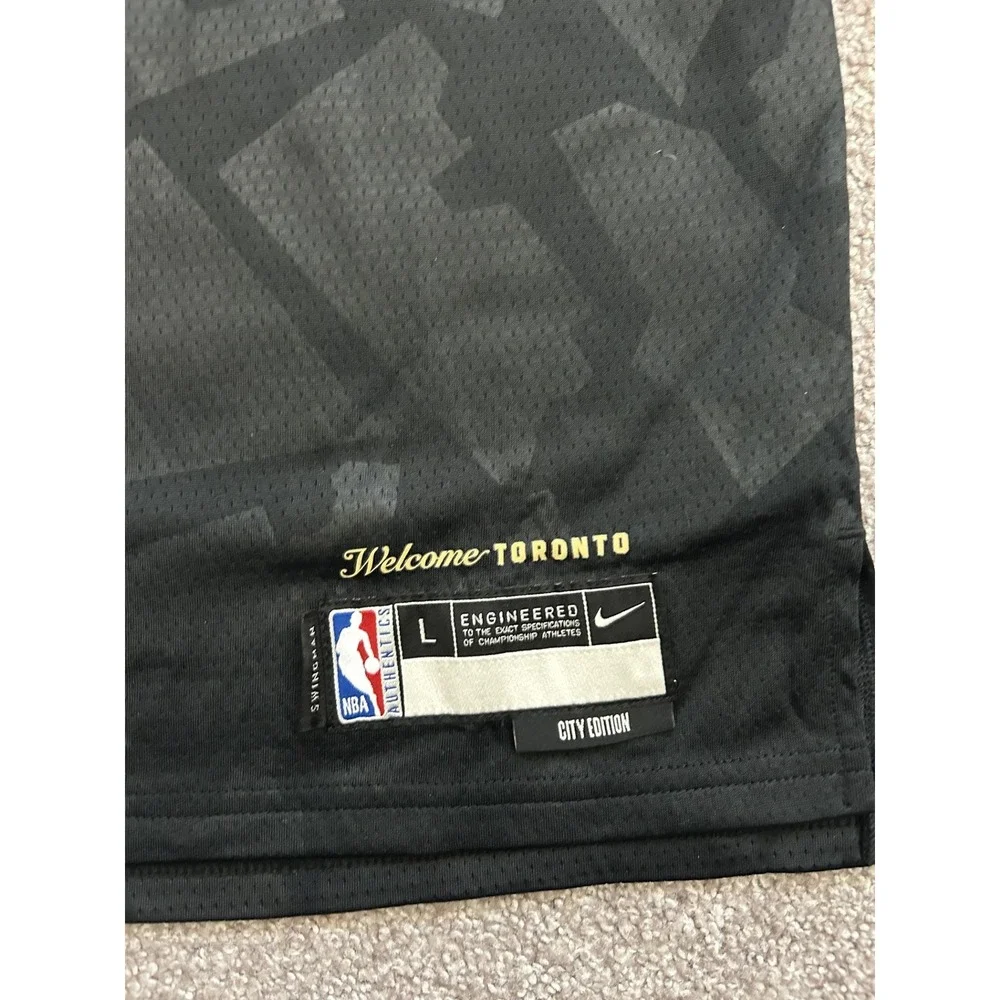 Nike Toronto Raptors Jersey L Black Gold VanVleet 23 Excellent City Edition‎